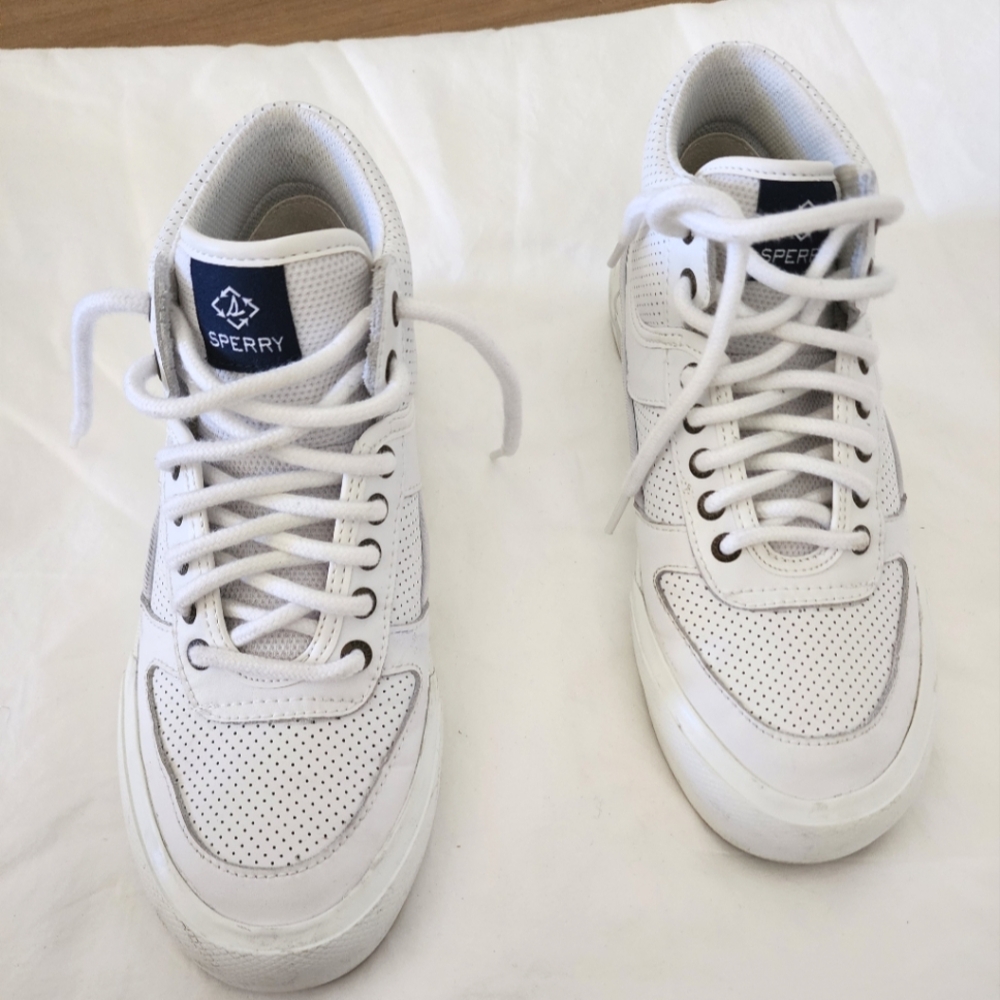 Sperry l Women's Soletide l Mid Seacycled Sneaker l White l Recycled Material 8